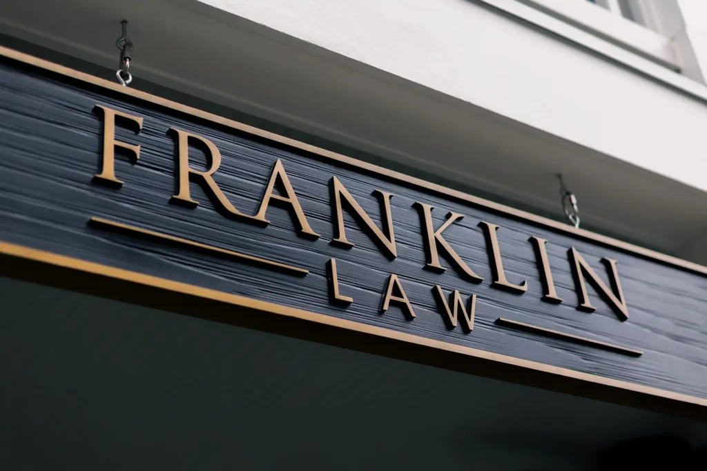 a sign saying franklin law
