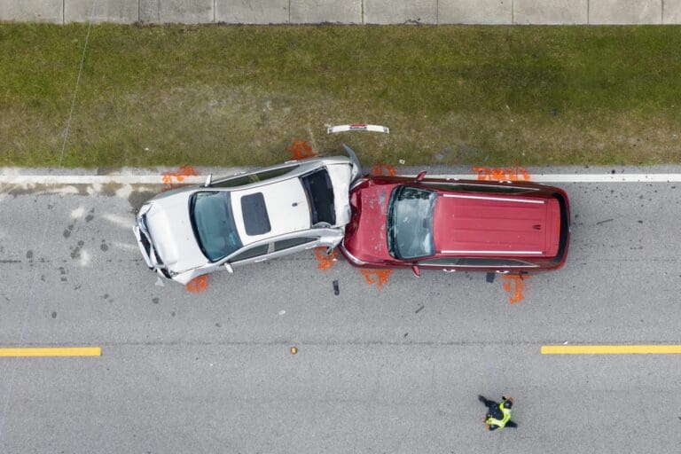 Home - Franklin Law, LLC. Car crash with two vehicles collided at traffic accident site on Savannah, GA street